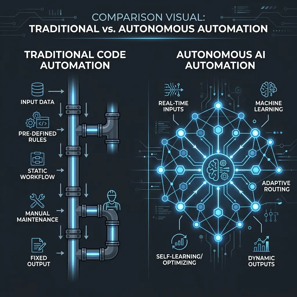 AI Automation vs Traditional Automation: What Actually Changes on the Ground