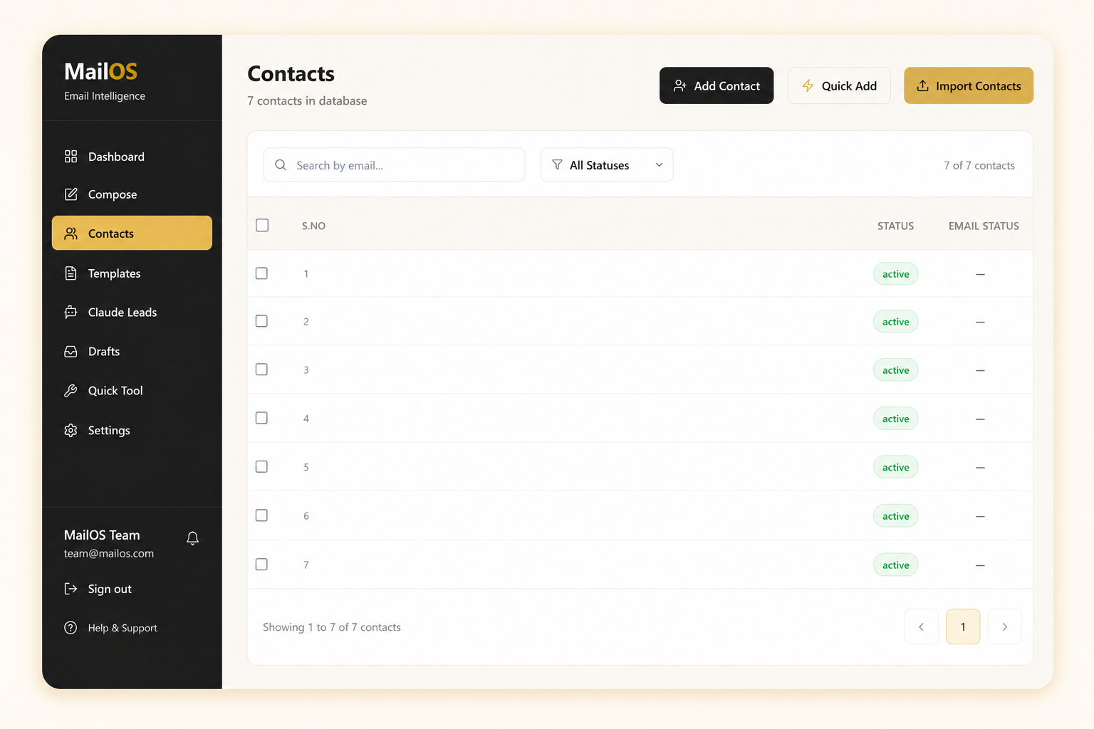 Custom CRM Systems Contacts CRM Preview