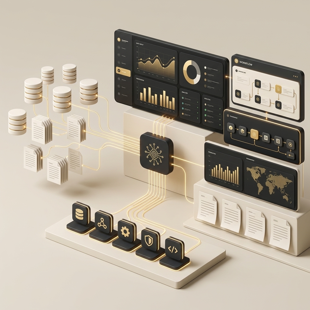 MIACIA custom software and AI systems dashboard in action