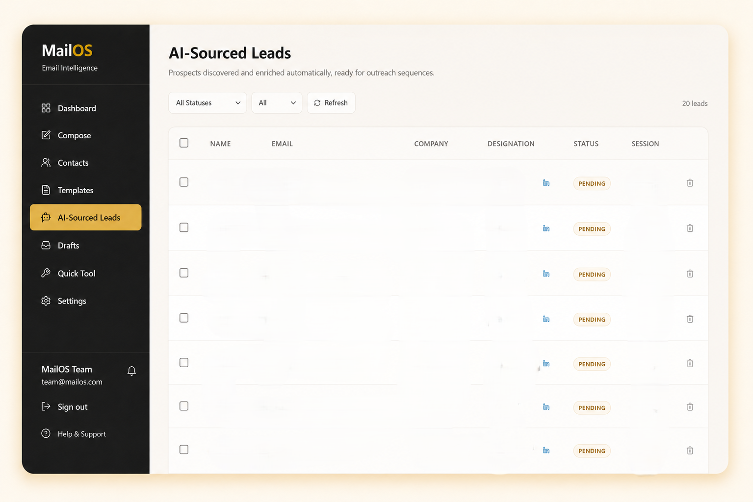 Lead Pipeline Preview
