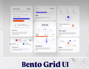 Bento Grid UI Mockup