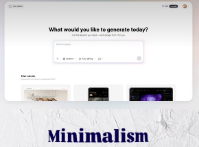 Minimalism UI Mockup