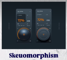 Skeuomorphism UI Mockup